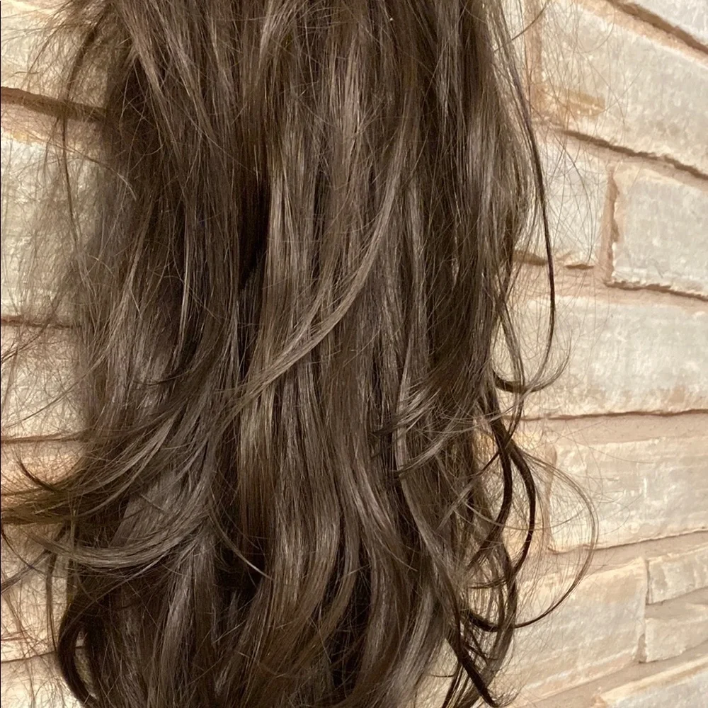 Dark Brown Wigs for Women Long Middle Part Natural Hair Synthetic 26”